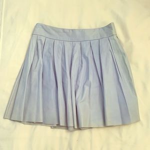 Alice+Olivia Box Pleat Leather Skirt